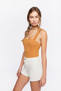 MAPLE Ruched-Strap Ribbed Bodysuit, image 2