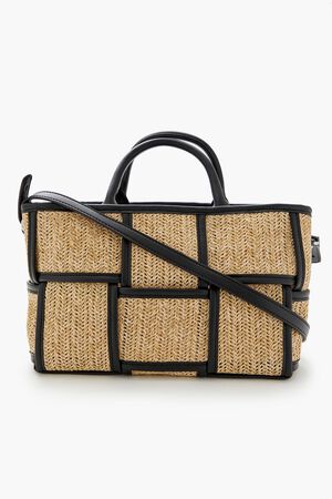 Basketwoven Straw Tote Bag