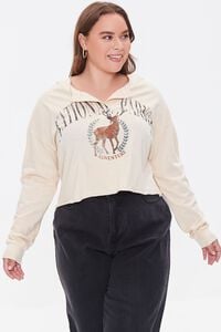 TAUPE/MULTI Plus Size National Parks Graphic Tee, image 1