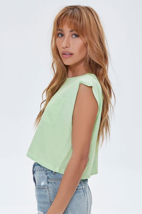 MINT Cropped Pocket Muscle Tee, image 2