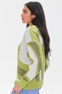 GREEN/MULTI Abstract Print Drop-Sleeve Sweater, image 2