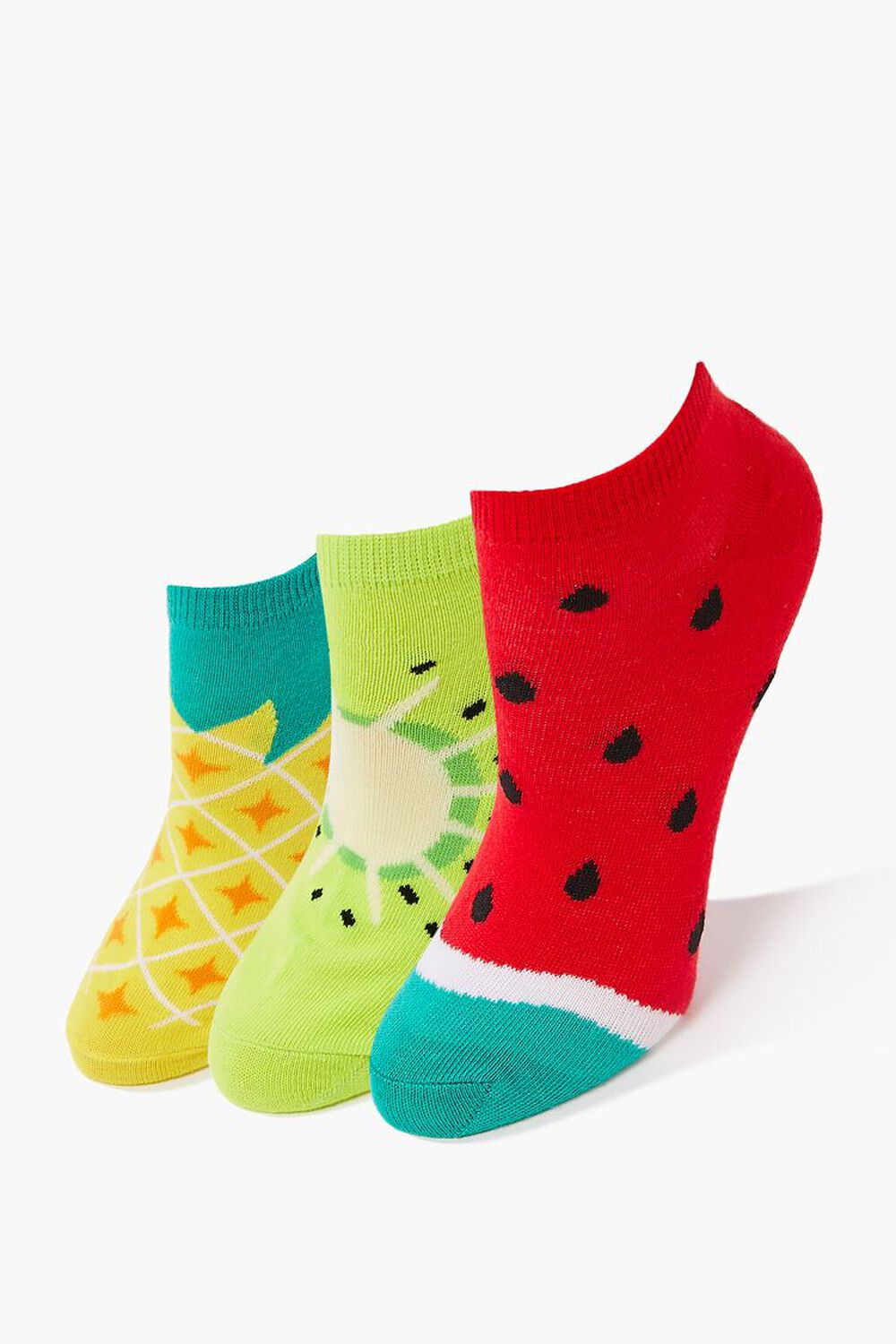 GREEN/MULTI Fruit Print Ankle Socks, image 1