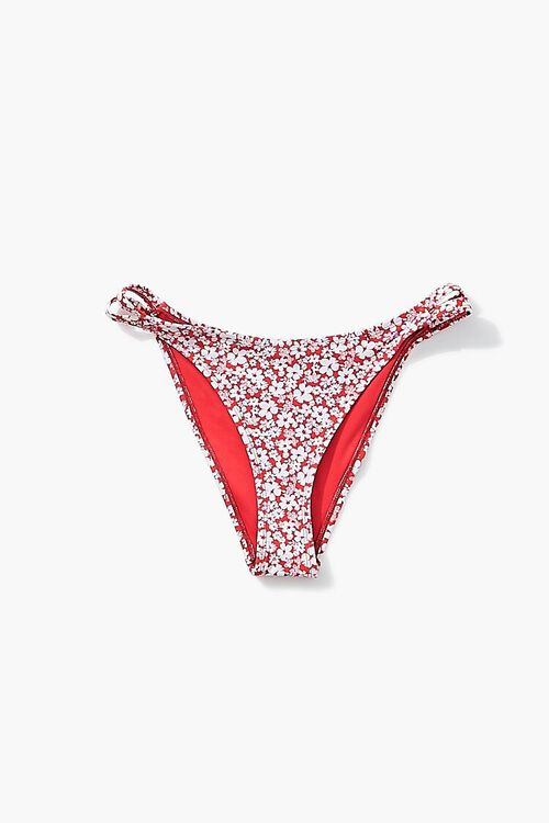 RED/MULTI Floral Print Cheeky Bikini Bottoms, image 5