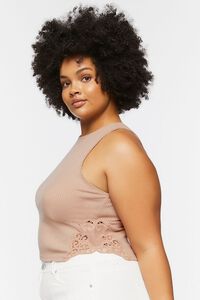 BLUSH Plus Size Embroidered Crop Top, image 2