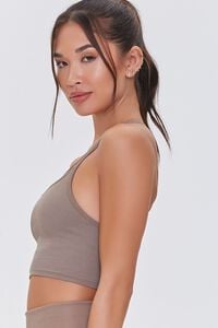 TAUPE Seamless Caged-Back Sports Bra, image 2