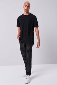 BLACK/WHITE Pinstriped Slim-Fit Pants, image 1
