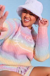PURPLE/MULTI Plus Size Gradient Hello Kitty Sweater, image 1
