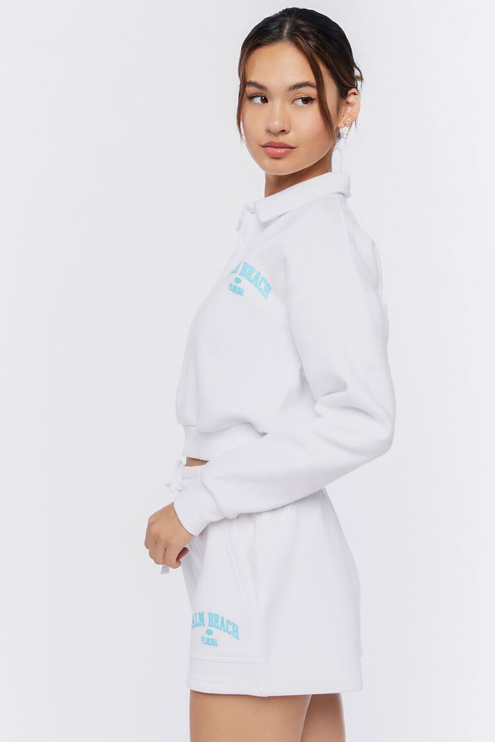 WHITE/BLUE Palm Beach Graphic Pullover, image 2
