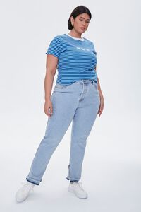 LIGHT DENIM Plus Size Release-Hem Jeans, image 1