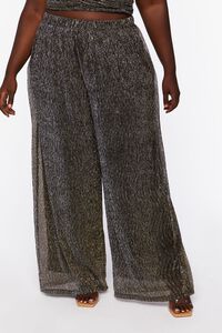 BLACK/GOLD Plus Size Glitter Knit Cami & Pants Set, image 7