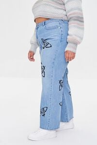 LIGHT DENIM Plus Size Butterfly High-Rise Jeans, image 3