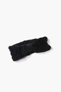 BLACK Plush Bow Headwrap, image 2