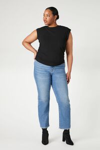 Plus Size Ruched Muscle Tee, image 4