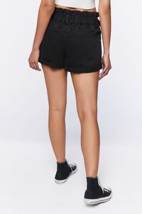 BLACK Corduroy Paperbag Shorts, image 4
