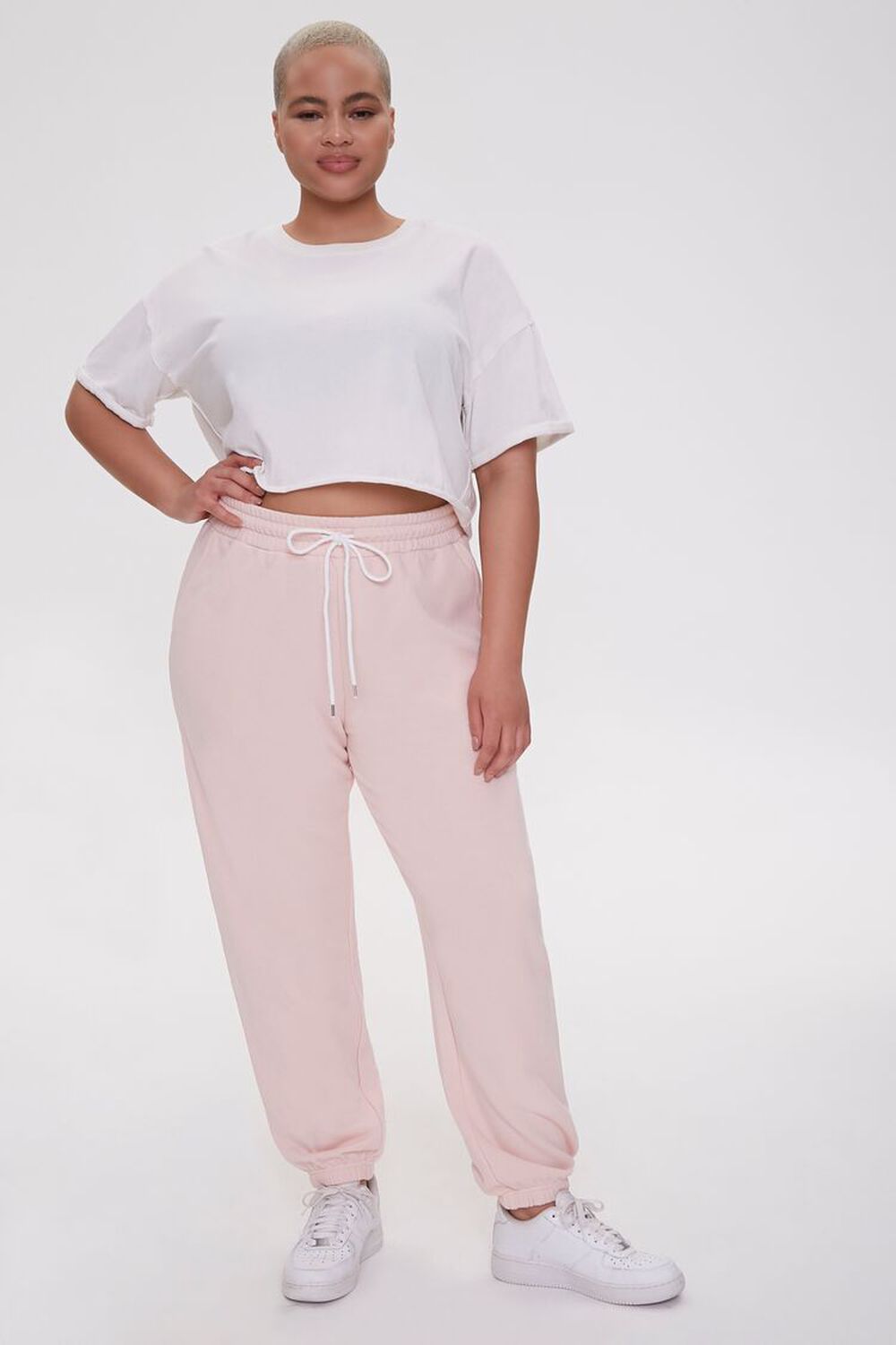 ROSE Plus Size French Terry Joggers, image 1