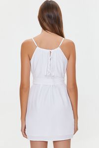 WHITE Tie-Waist Cami Mini Dress, image 3
