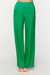 GREEN Satin One-Shoulder Top & Pants Set, image 5