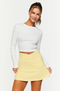 MELLOW YELLOW/WHITE Active Contrast-Trim Crossover Skort, image 2