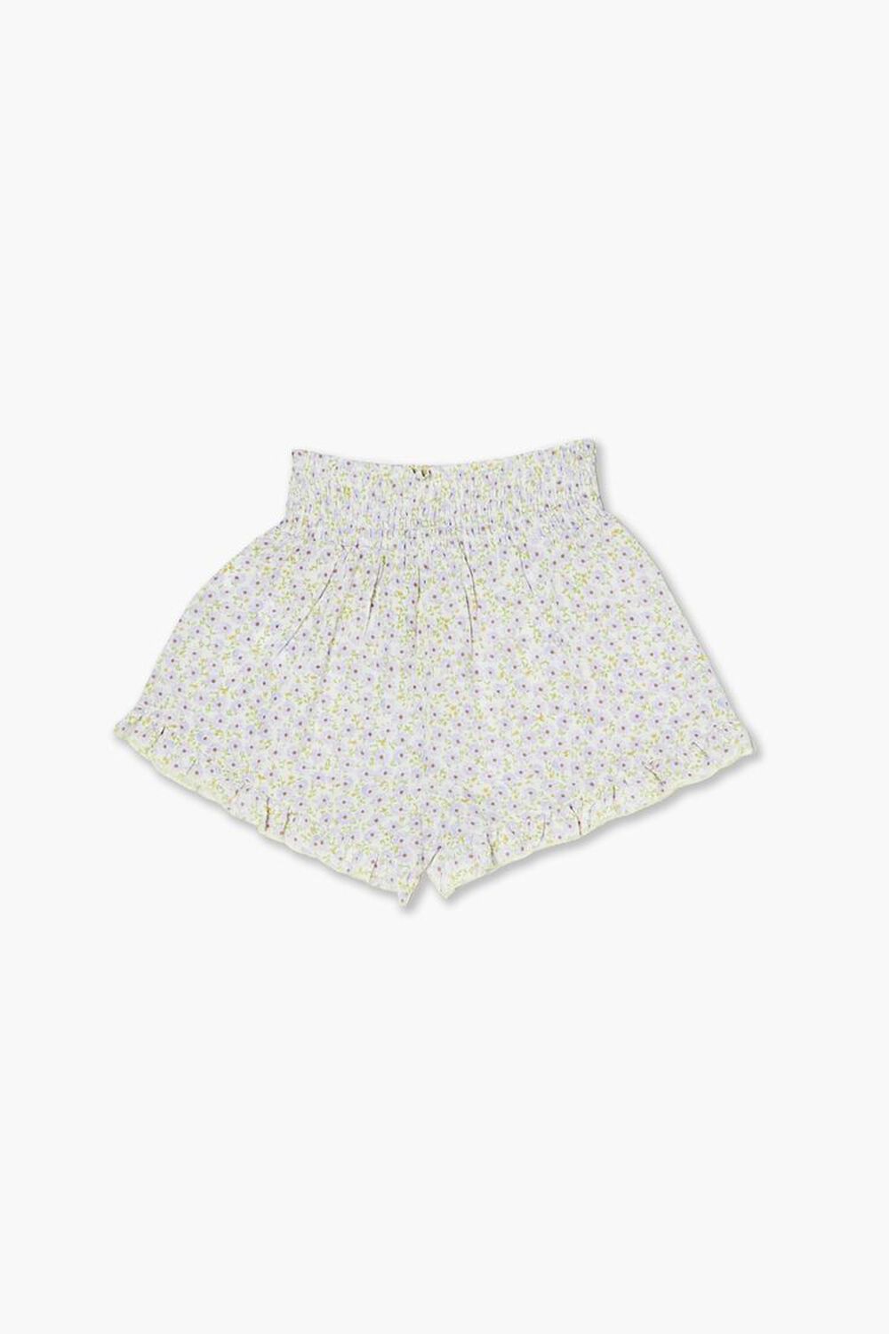 CREAM/MULTI Girls Floral Print Shorts (Kids), image 2