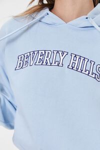BLUE/WHITE Embroidered Beverly Hills Hoodie, image 6