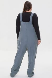STEEPLE GREY Plus Size Twill Overalls, image 3