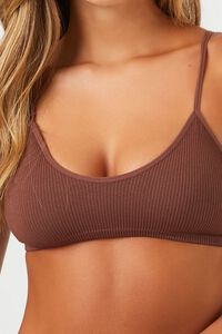CAPPUCCINO Seamless Ribbed Bralette, image 4