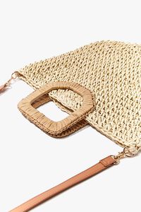 NATURAL Basket-Woven Tote Bag, image 2