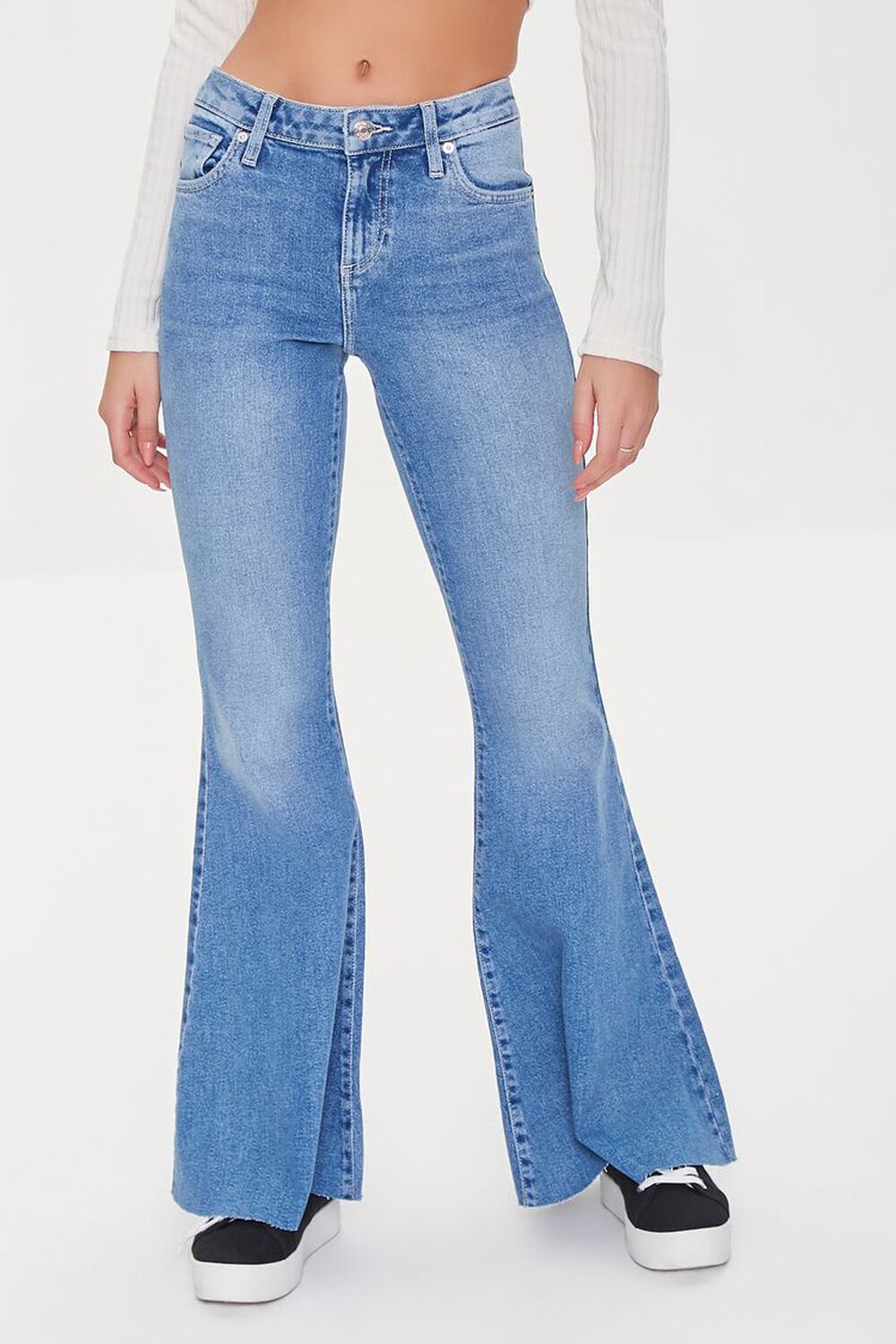 Raw-Cut Flare Jeans, image 2