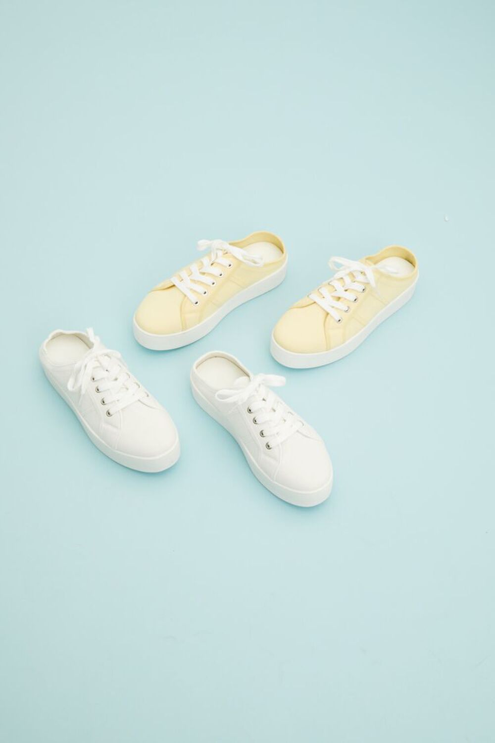 WHITE Low-Top Lace-Up Sneakers, image 1