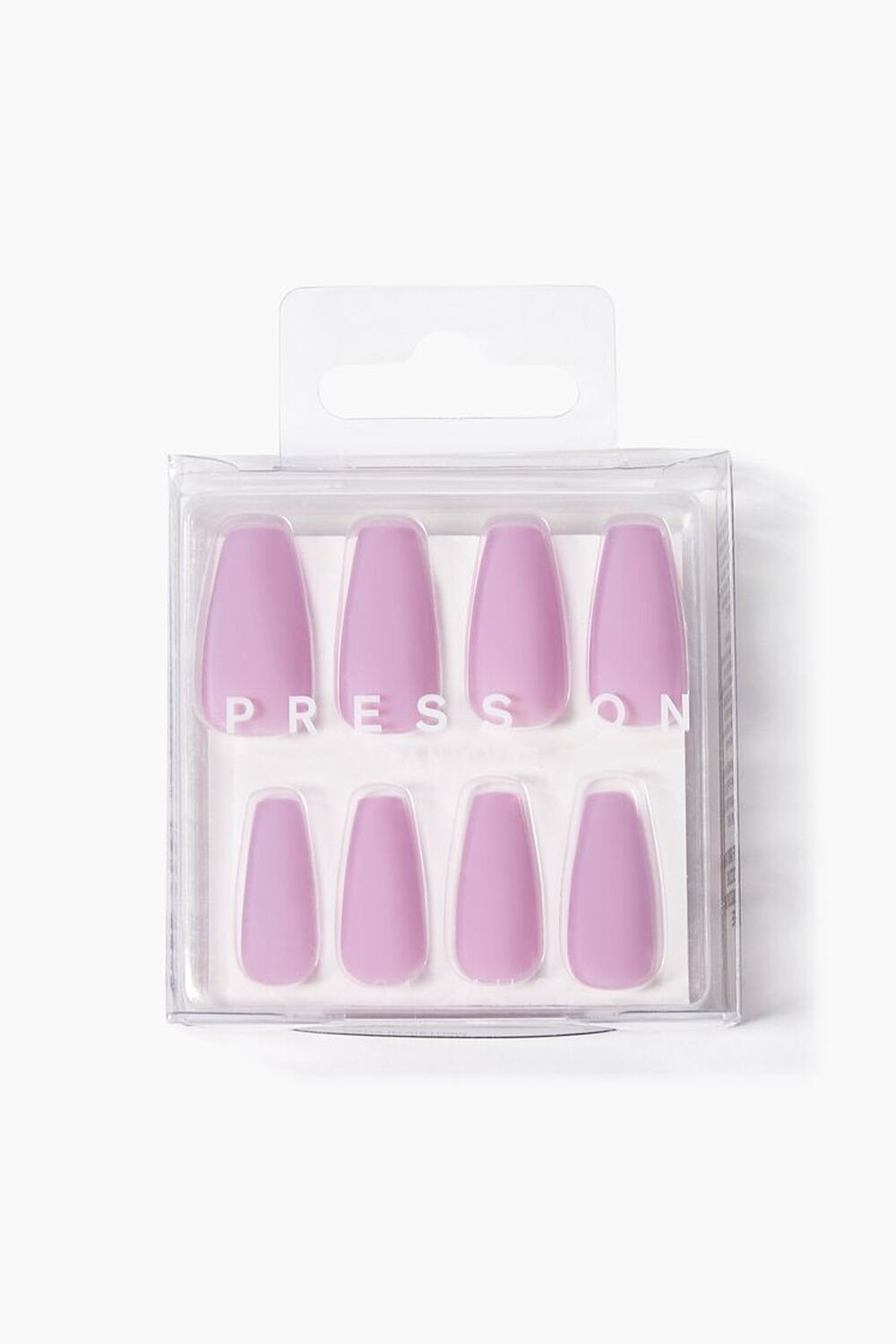 PURPLE Opaque Coffin Press-On Nails, image 1