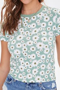 SAGE/OLIVE Form-Fitting Daisy Print Tee, image 5