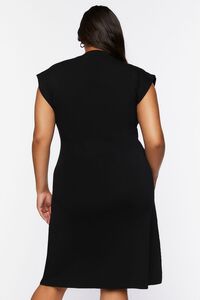 BLACK Plus Size Sweater-Knit Mini Dress, image 3