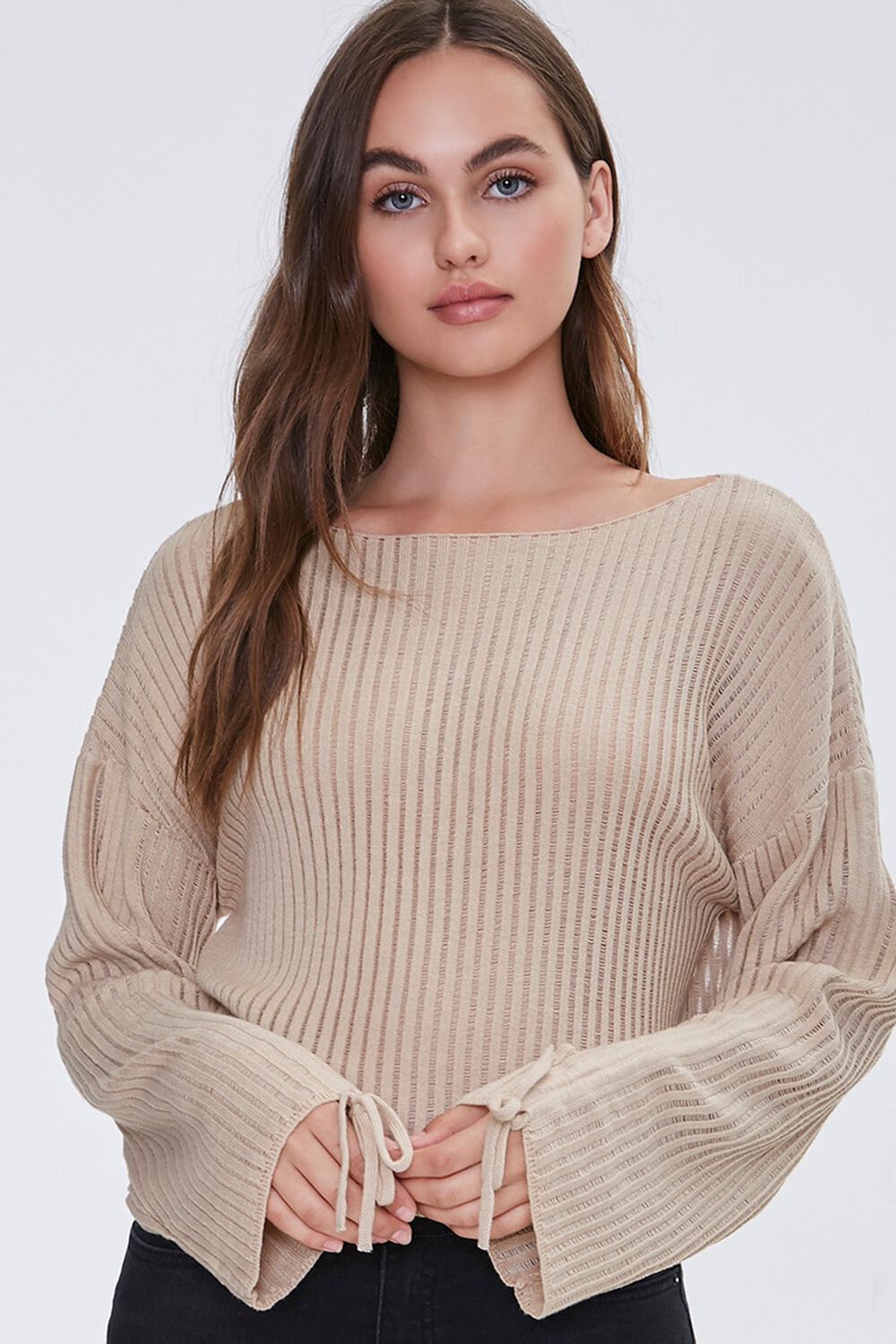 TAUPE Shadow-Striped Sweater, image 1