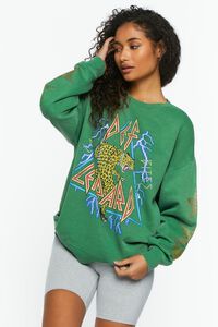 GREEN/MULTI Def Leppard Graphic Pullover, image 1