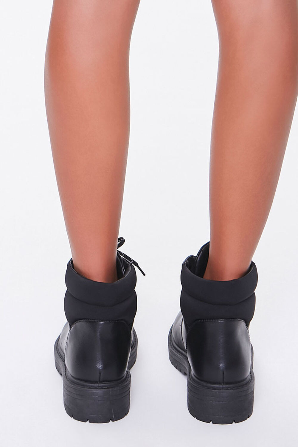 Padded Faux Leather Ankle Boots, image 3