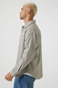 CREAM/MULTI Corduroy Drop-Sleeve Shirt, image 2