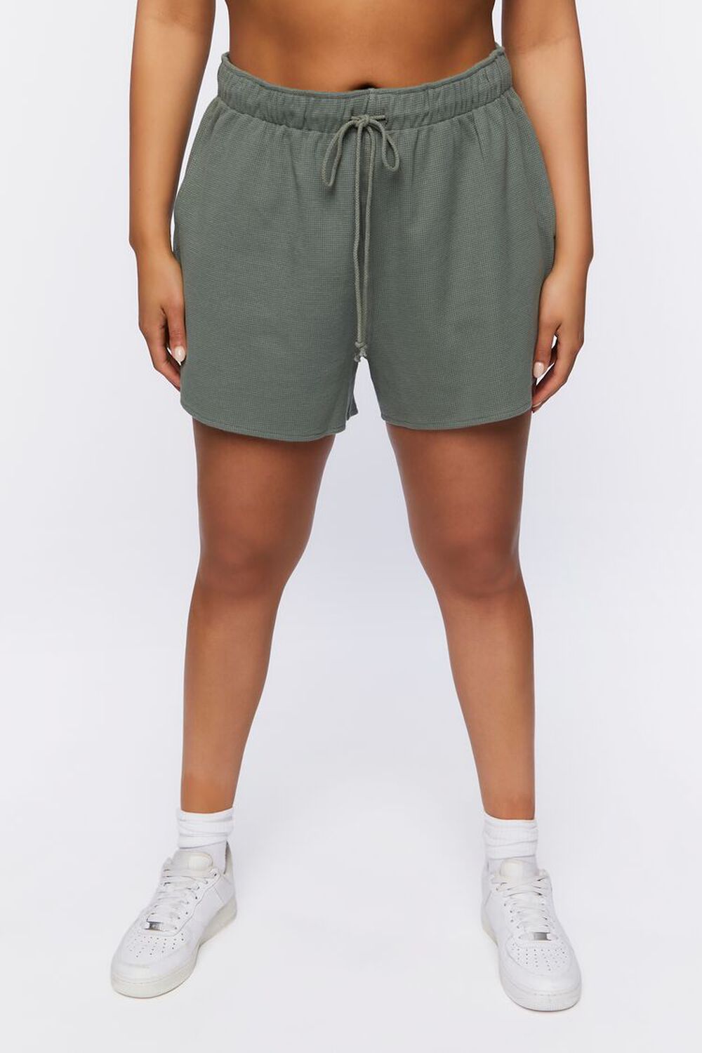 TEA Plus Size Pull-On Drawstring Shorts, image 2