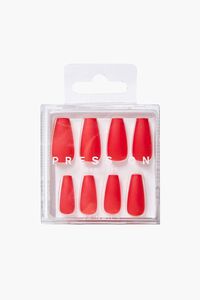 RED Opaque Press-On Nails, image 2