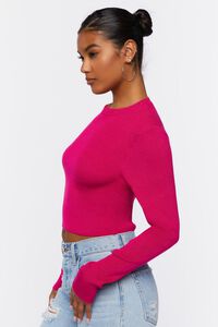 FUCHSIA Ribbed Knit Sweater Top, image 2