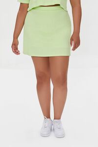 PISTACHIO Plus Size Polo Shirt & Mini Skirt Set, image 6