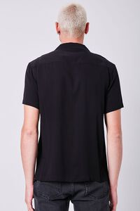 BLACK Collared Button-Front Shirt, image 3