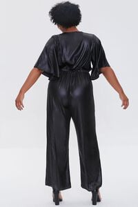 BLACK Plus Size Knotted Cutout Jumpsuit, image 3