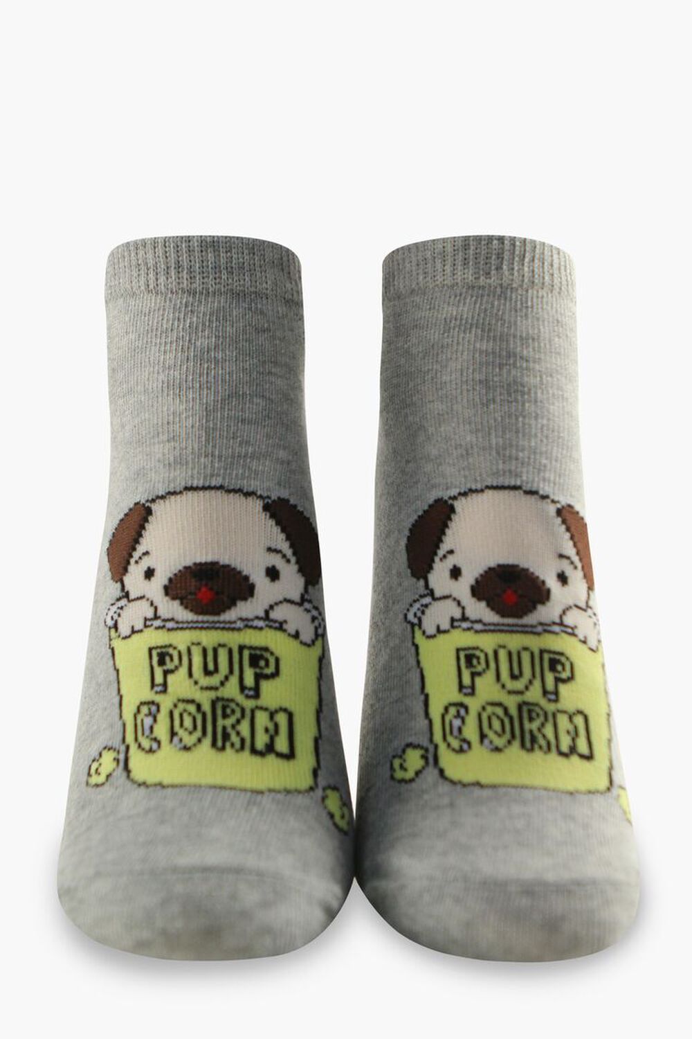 HEATHER GREY/MULTI Pupcorn Ankle Socks, image 1