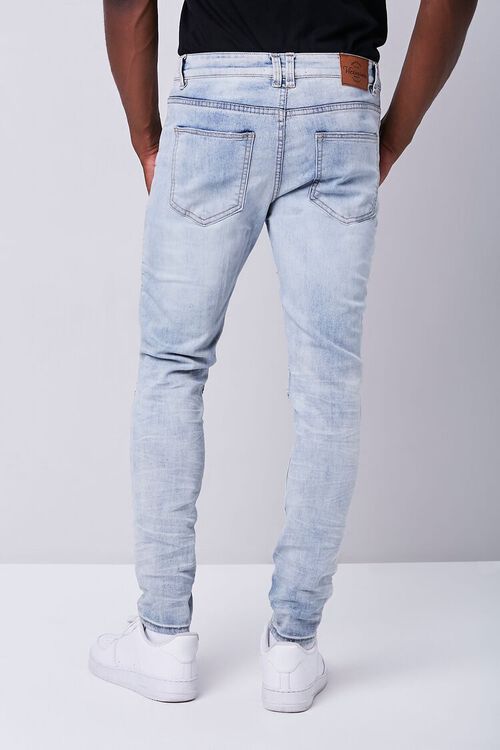 LIGHT DENIM Slim-Fit Moto Jeans, image 4