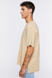 TAUPE High-Low Crew Tee, image 2