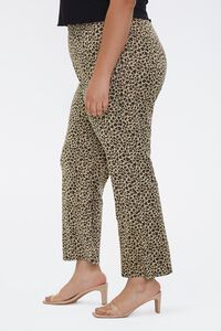 Plus Size Leopard Flare Pants, image 3
