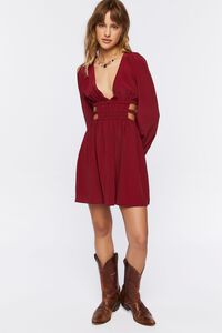 CURRANT Plunging Caged Mini Dress, image 4