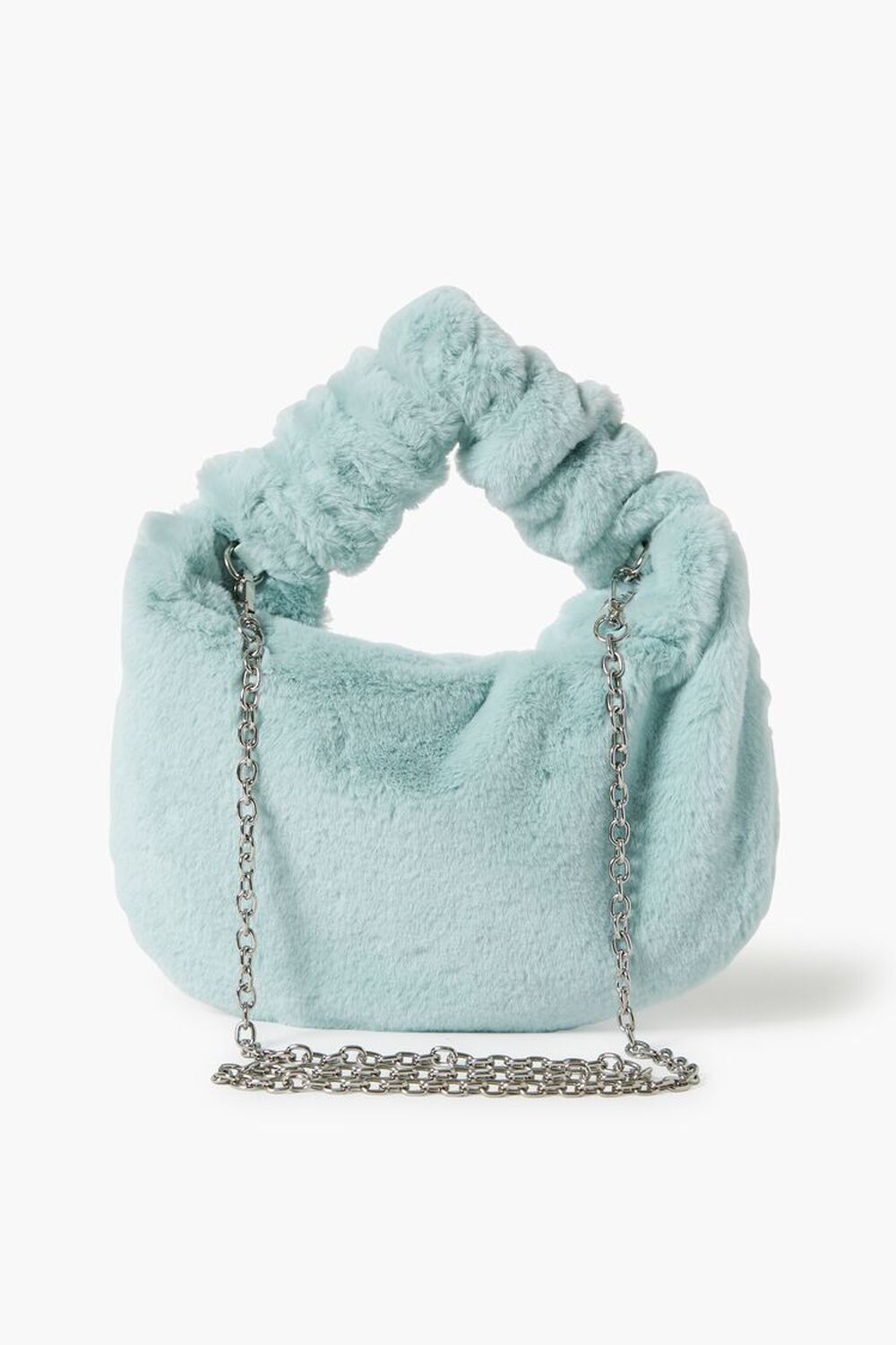 Faux Fur Chain-Strap Shoulder Bag, image 3