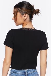 BLACK/BLACK Split-Hem Sweater-Knit Top, image 3