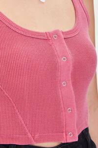 HIBISCUS Waffle Knit Button-Front Crop Top, image 5